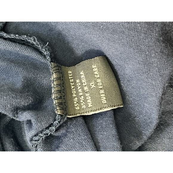 Isabella Rodriguez Women’s Size XL Blue Lace Yoke Short Sleeve Boho Top Blouse - Picture 3 of 6